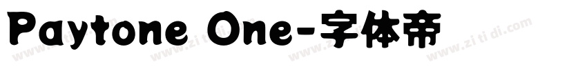 Paytone One字体转换